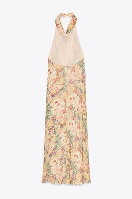 ZARA ПЛАТЬЕ С ЦВЕТОЧНЫМ ПРИНТОМ — ZW COLLECTION, ЖЕЛТЫЙ