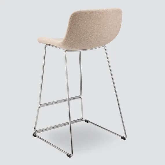 Полубарный стул Neo Soft 65 см, бежевый, ножки хром