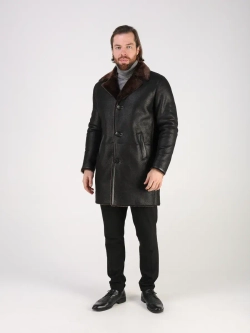 Дубленка зимняя натуральная длинная куртка