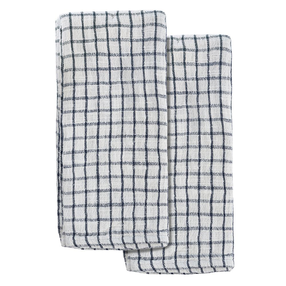 Набор из двух муслиновых полотенец с графичным дизайном из коллекции Essential, 50х70 см