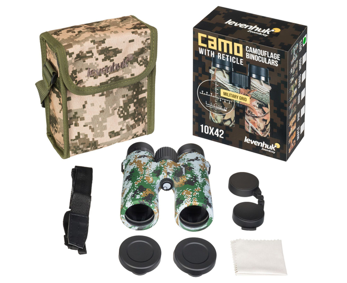 Бинокль Levenhuk Camo Dots 10x42 с сеткой