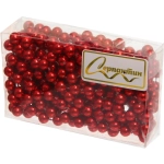 Бусы на елку 2,7м «Шарик» d-6мм, красный (pvc коробка)