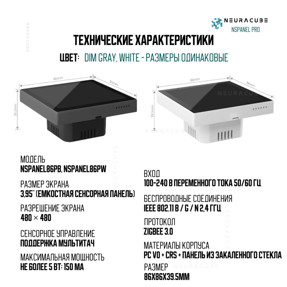 Панель управления Sonoff NSPanel PRO (White)