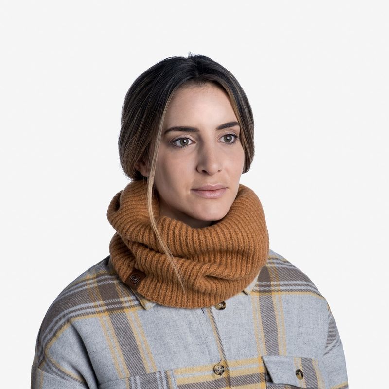 Вязаный шарф-труба с флисом Buff Neckwarmer Knitted Polar Marin Nut Фото 2