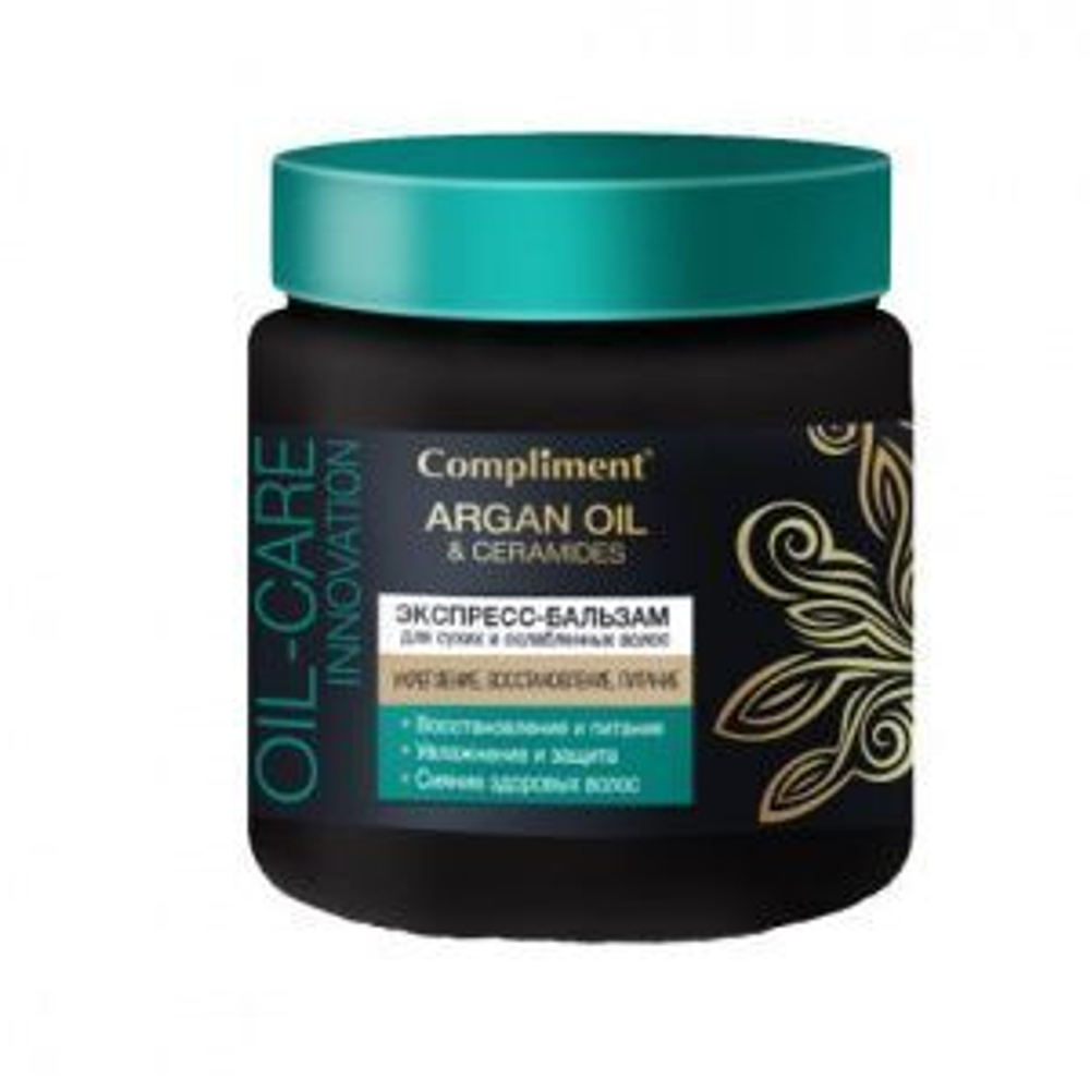 Compliment ARGAN OIL & CERAMIDES Экспресс-бальзам для сухих и ослабленных волос 500мл