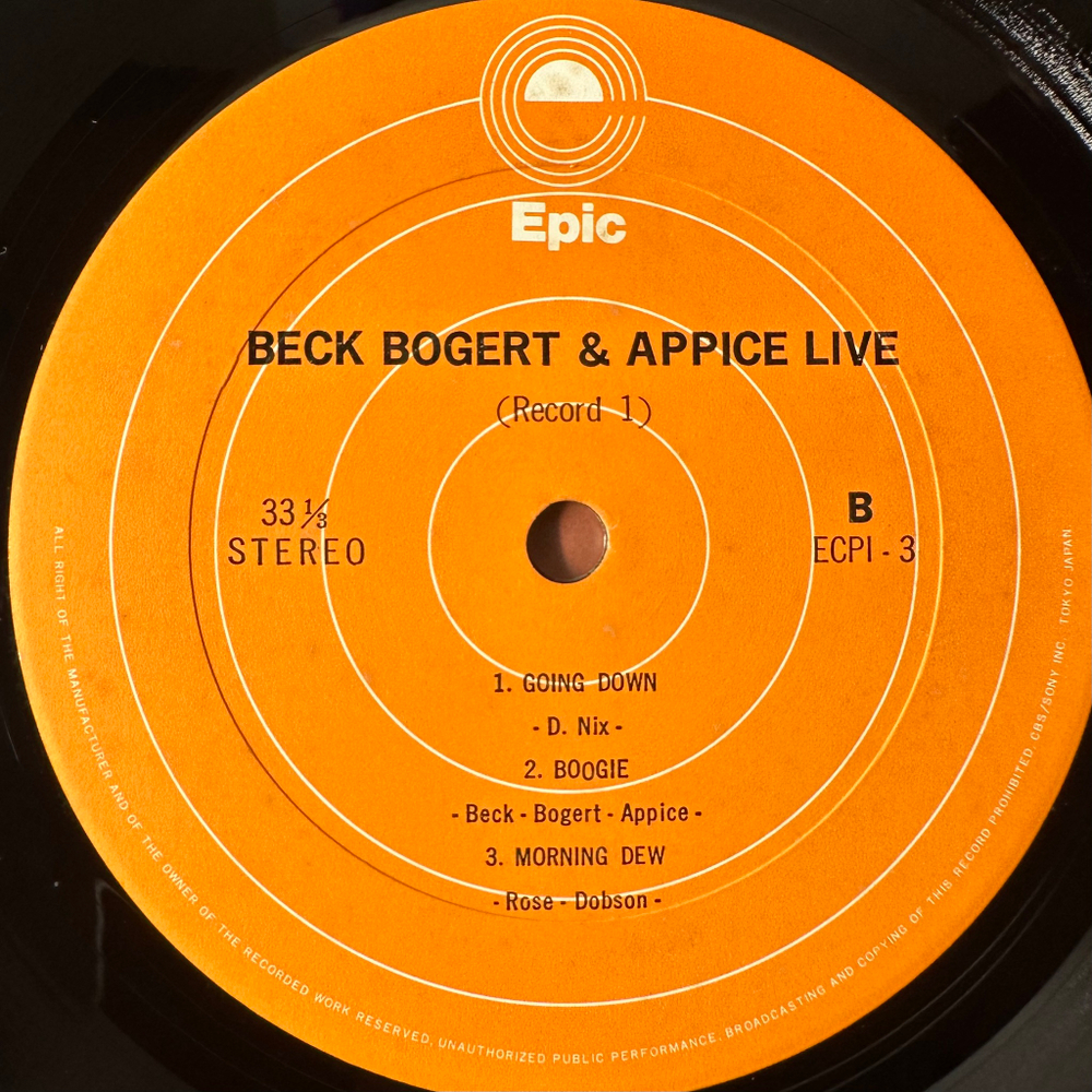 Beck, Bogert & Appice - Beck, Bogert & Appice Live 2LP (Япония 1973г.)