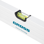 Уровень алюминиевый, 800 мм, усиленный, рукоятки, фрезерованный, 3 глазка, магнитный Gross