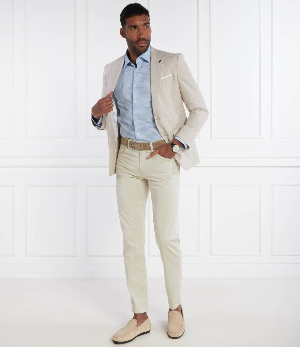 Рубашка H-HANK-kent-C1-214 BOSS BLACK - голубой(50512653)