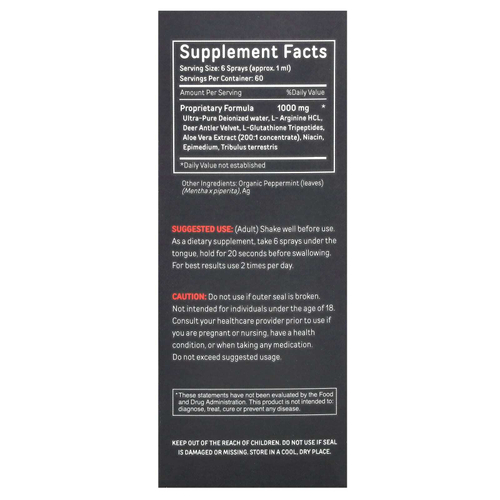 Bucked Up, Спрей из оленьих рогов, после тренировки, 60 мл (2 унции)