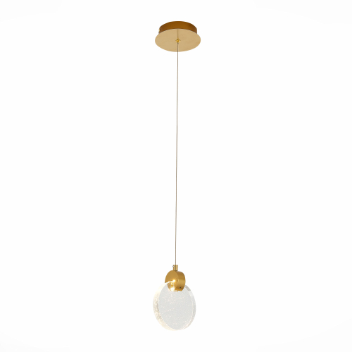SL6104.203.01 Подвес ST-Luce Золотистый/Прозрачный,С пузырьками воздуха LED 1*3W 3000K Montecelio