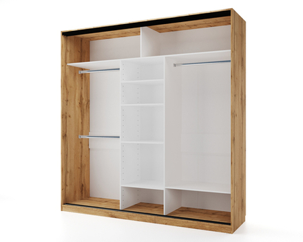 Шкаф-купе МАМА SLIM,184*60, Дуб вотан, Серый