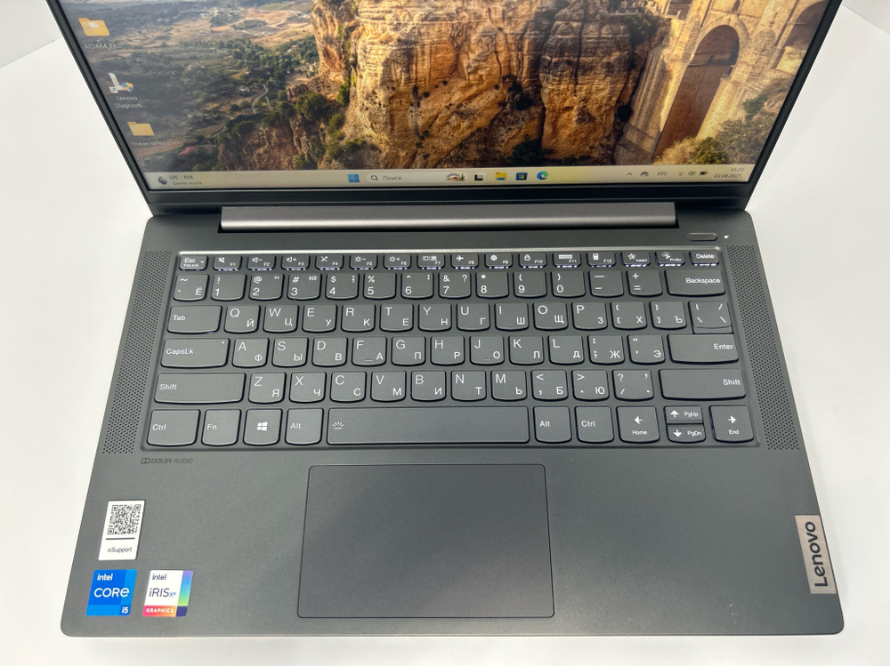 Ноутбук Lenovo IdeaPad 5 14ITL05 (82FE003MRU) 14" /Intel Core i5 1135G7/RAM 16 ГБ/SSD 512 ГБ/Intel Iris Xe Graphics/1920*1080/IPS/Windows 11/Подсветка кл-ры: LED/серый. Состояние: B1
