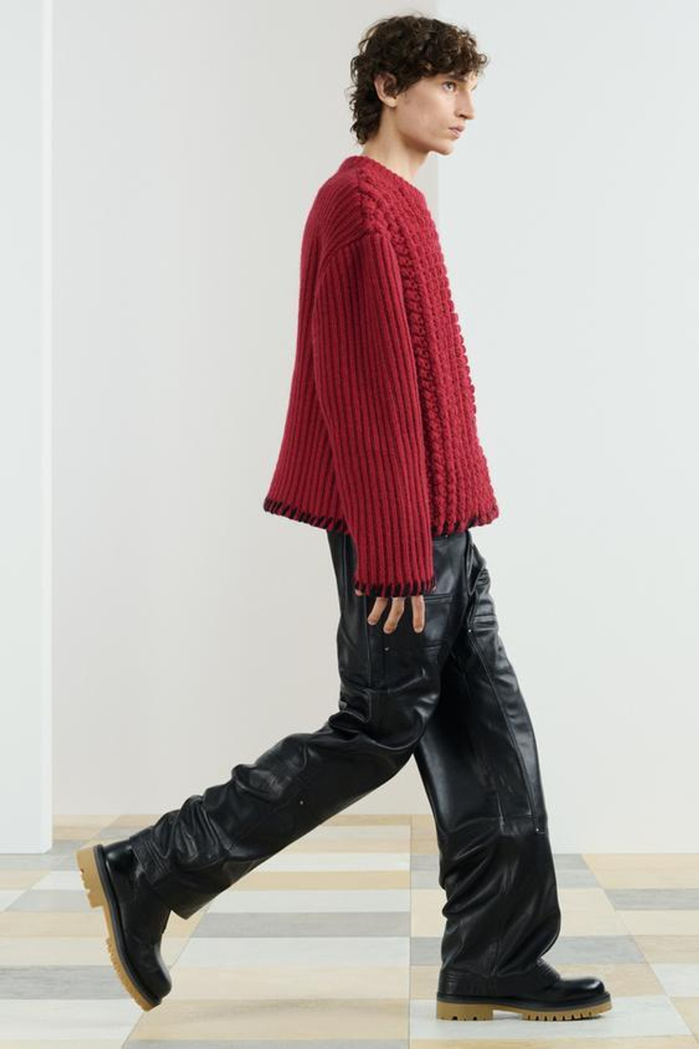 ZARA СВИТЕР СВОБОДНОГО КРОЯ ПЛОТНОЙ ВЯЗКИ, ВИННЫЙ