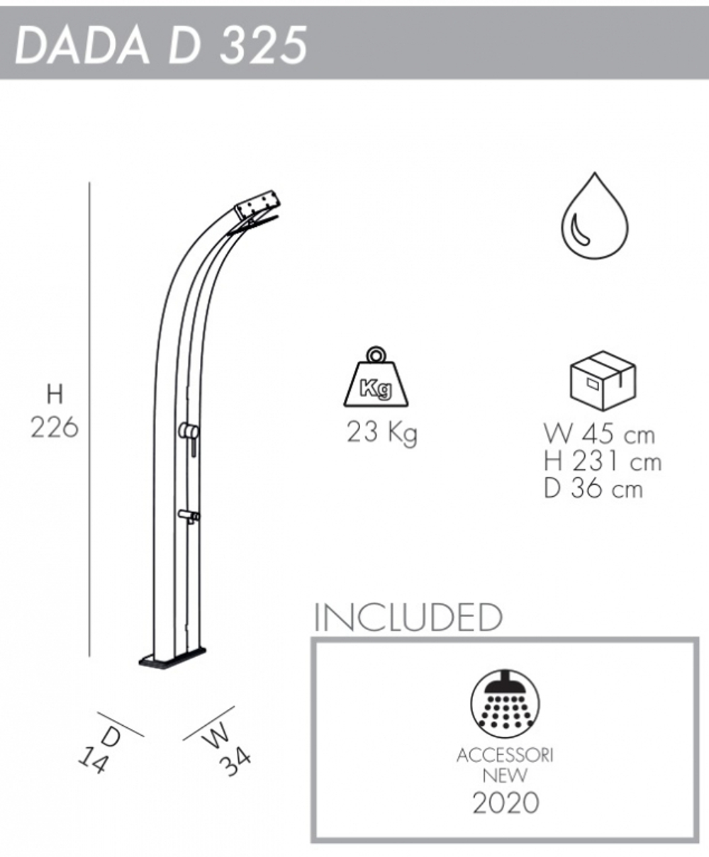 Душ уличный Arkema Dada D 325, антрацит
