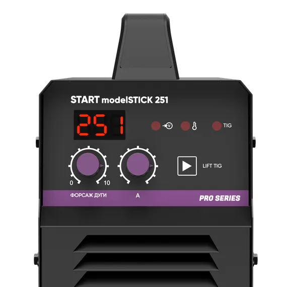 OSA START modelSTICK 251 НАКС Сварочный инвертор 1W251N — полупрофессиональный инверторный сварочный аппарат для монтажников, 251 А