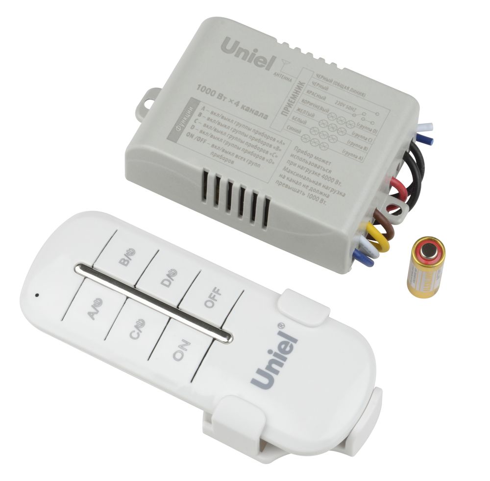UCH-P005-G4-1000W-30M Пульт управления светом. 4 каналаx1000Вт. ТМ Uniel