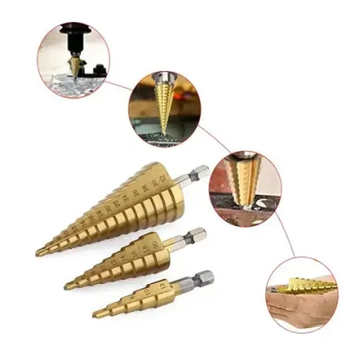 Ступенчатое сверло елочка по металлу и дереву 4-32