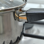 Ковш 1,9л нерж со стеклянной крышкой, с бакелитовой ручкой BAK