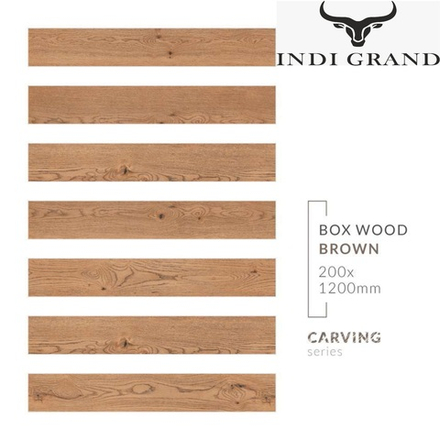 Керамогранит Carving 20x120cm GVT Box Wood Brown
