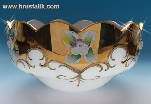 Смальта белая золото. Розетка №5