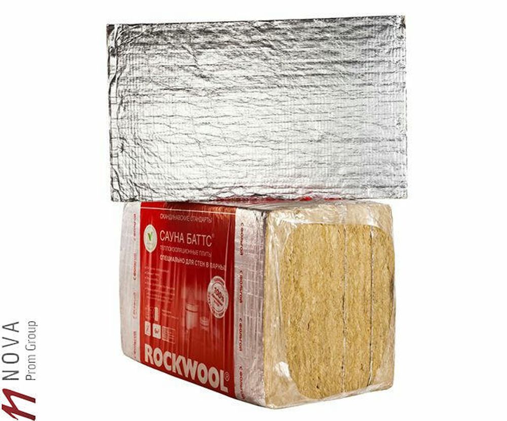 Плита Сауна Баттс 1000*600*50 мм, высокотемпературная изоляционная, ROCKWOOL