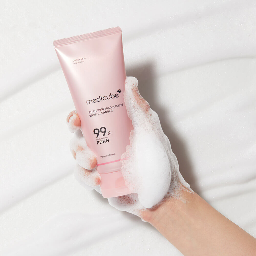 Medicube PDRN Pink Niacinamide Whip Cleanser пенка с ПДРН для глубокого очищения пор