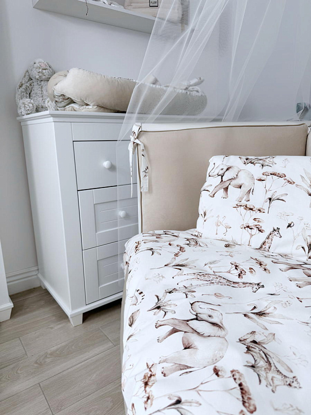 Комплект постельного белья Lepre New Savannah 6 предметов 125х65 см белый/песочный