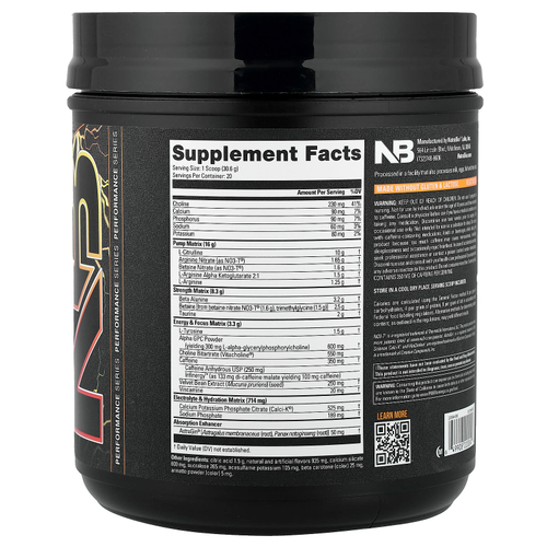 NutraBio, PRE-Workout, апельсин и манго, 612 г (1,34 фунта)