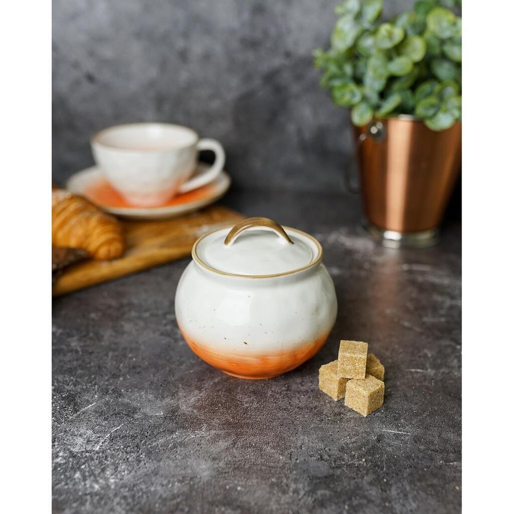 Сахарница 360 мл оранжевая d 8 см h8 см фарфор "The   Eco" P.L. Proff Cuisine [1]