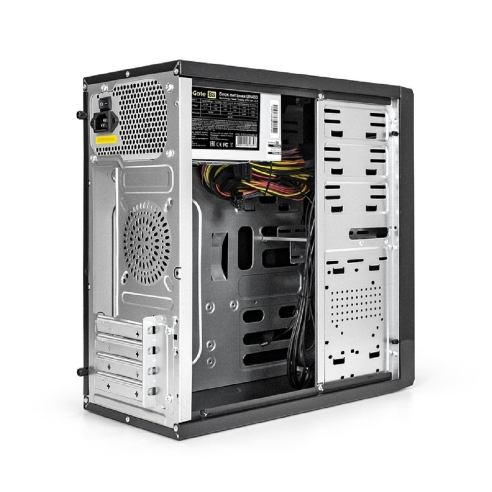 Exegate EX277436RUS Корпус Minitower MA-371X Black, mATX  2*USB+2*USB3.0, Audio