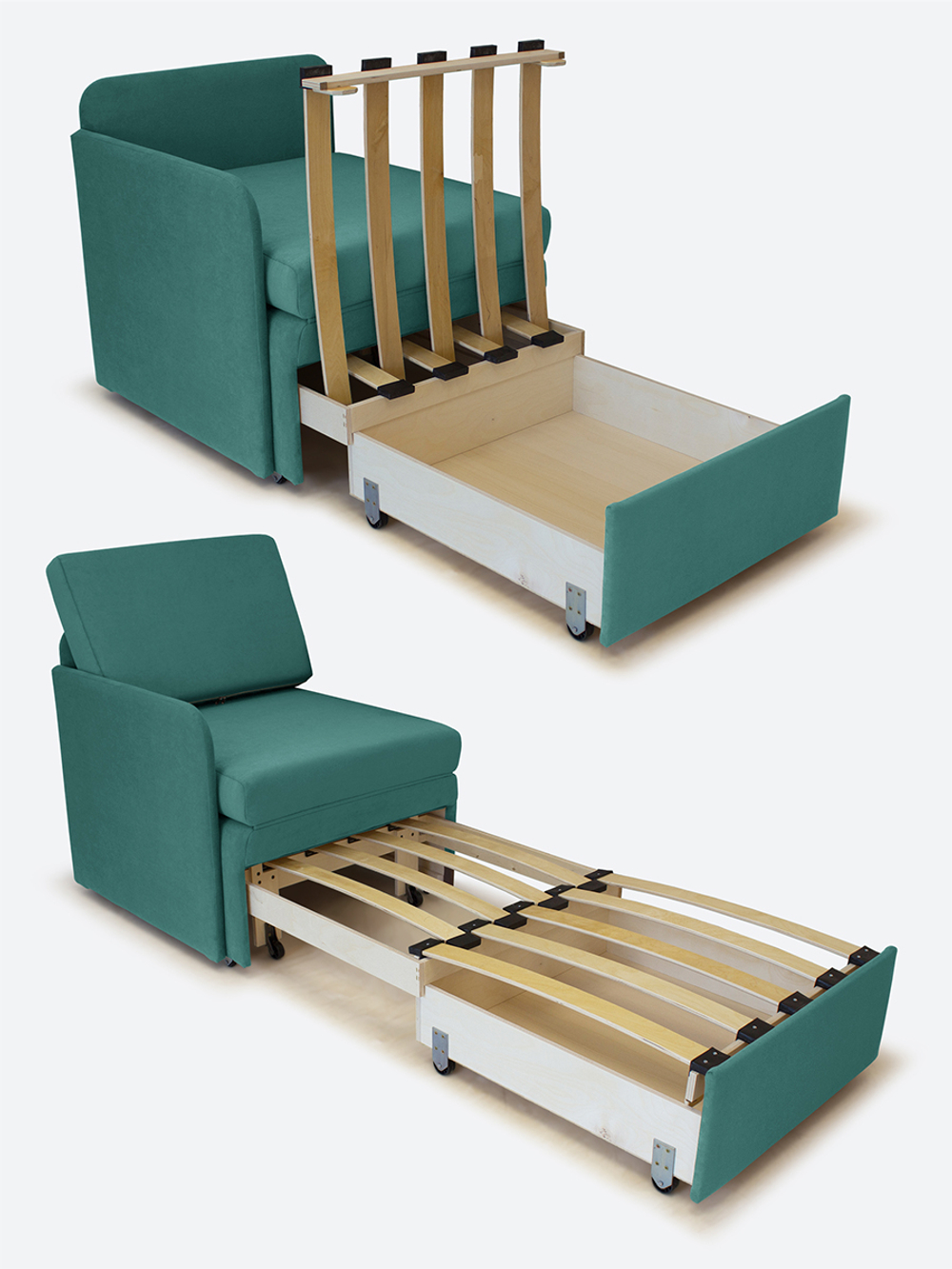 Кресло-кровать "Миник" с правым подлокотником, под правую руку