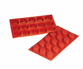 Форма силиконовая P.L. Proff Cuisine "Тарталетка" 15 ячеек d 45 мм, h 10 мм (30*17,5 см)