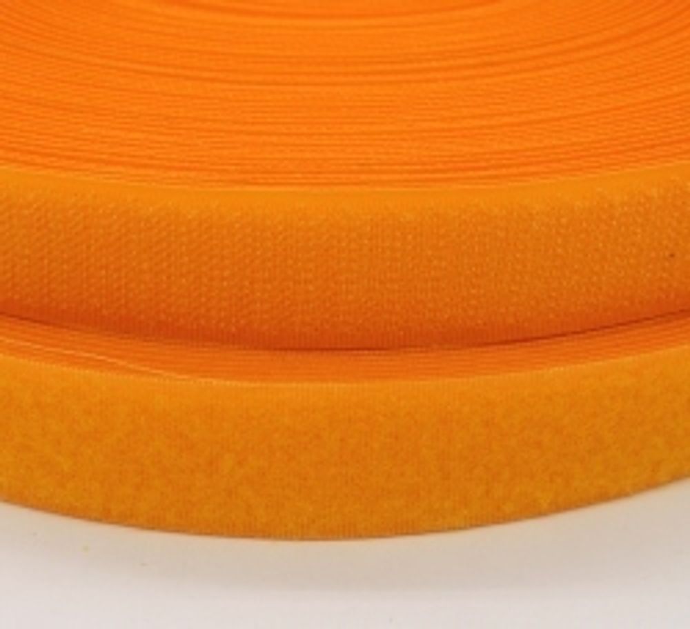 Велкро/липучка комплект, ш. 2,5 см, оранжевый