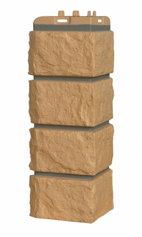 Угол наружный Grand Line  Колотый камень Премиум Горчичный