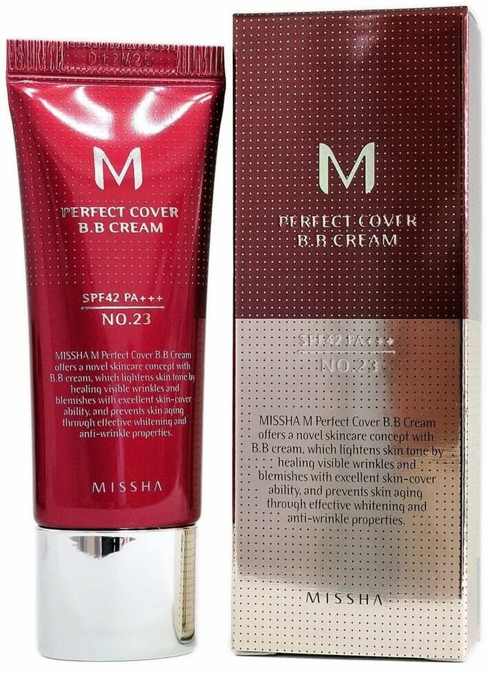 Тональный BB крем MISSHA М Perfect Cover "Идеальное покрытие" SPF42/PA+++ тон 23, 20 мл