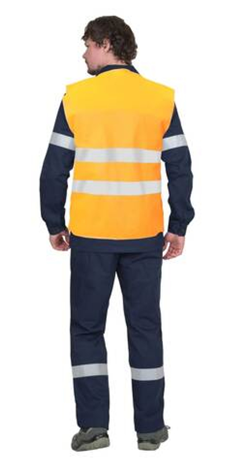 Жилет сигнальный SIRIUS кл.1, 2 СОП (трик.100 гр/м2) оранжевый