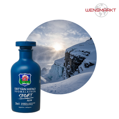 Шампунь, кондиционер и гель для душа 3в1 Erittain Sport Sisu, 300 мл, Финляндия