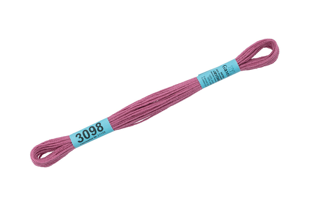 Мулине "Gamma", 100% хлопок , 8 м, №3098