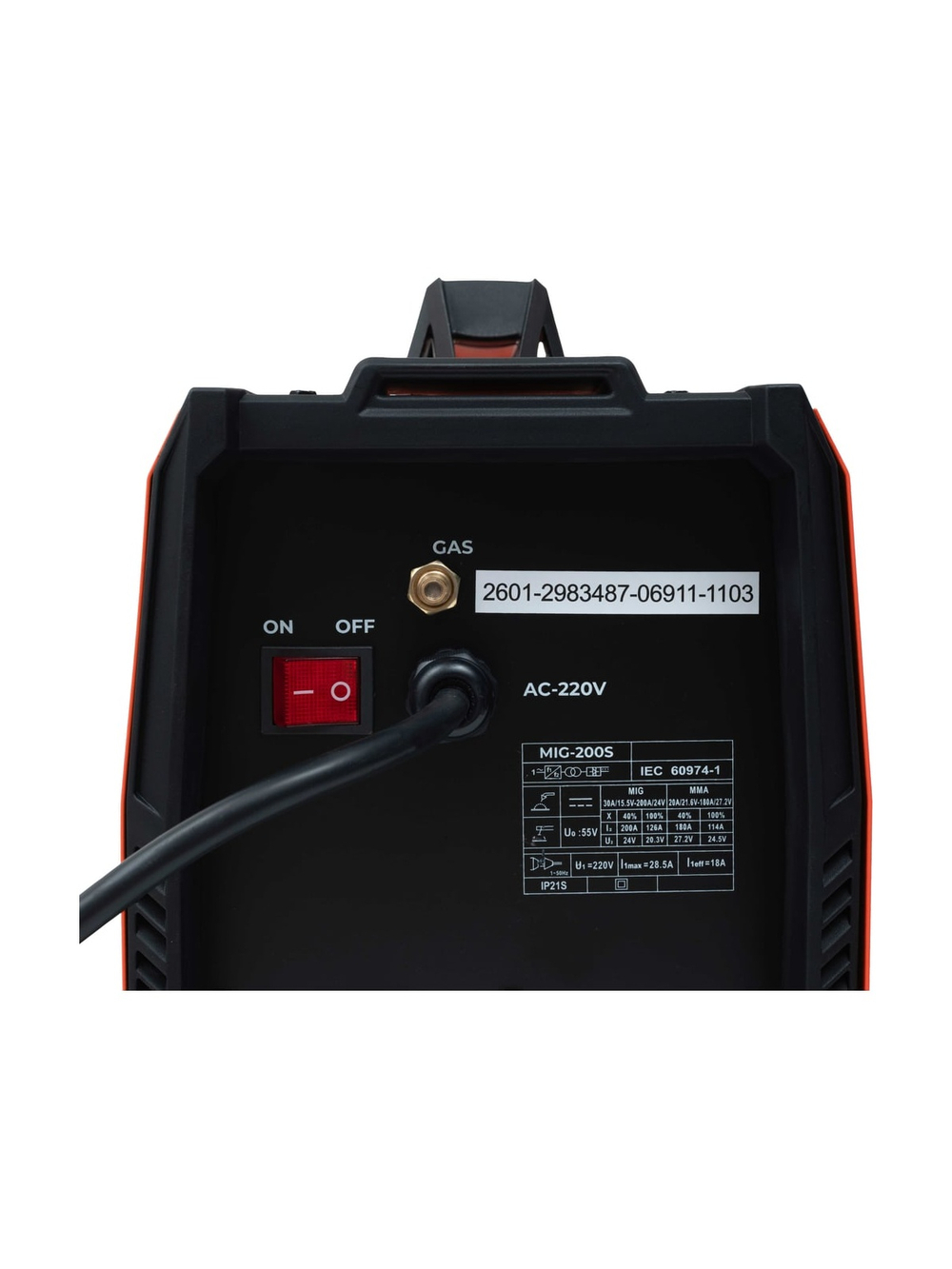 Сварочный полуавтомат - инвертор Gigant (200 А; EURO; синергия; ПВ 40%) MIG-200S