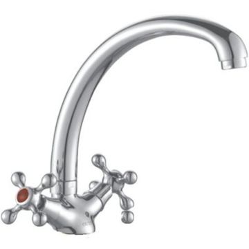 Смеситель кухня R5013F-6 Rainsberg  елочка 1/2 м/к гайка хром