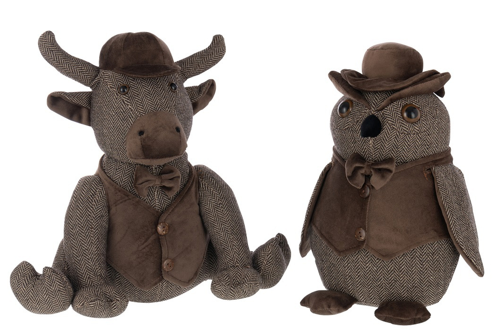 Стопер декоративный "Бык" 35x20x36см Текстиль