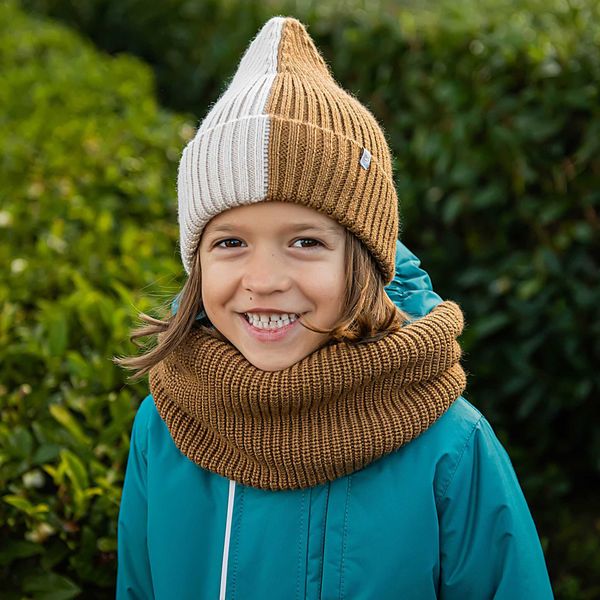 Шапка свечка из смесовой шерсти однослойная с отворотом 