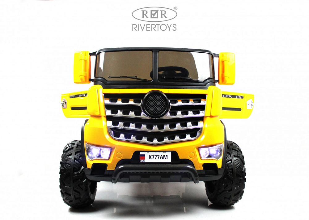Детский электромобиль RiverToys K777AM желтый