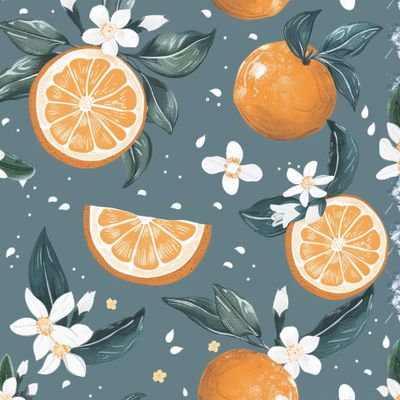 Апельсины на темном фоне