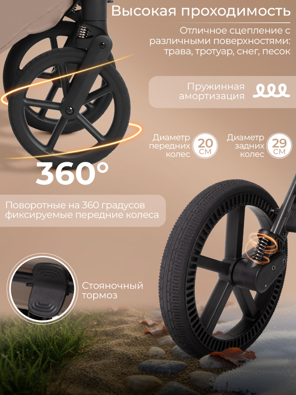 Коляска 2 в 1 Sweet Baby Orso