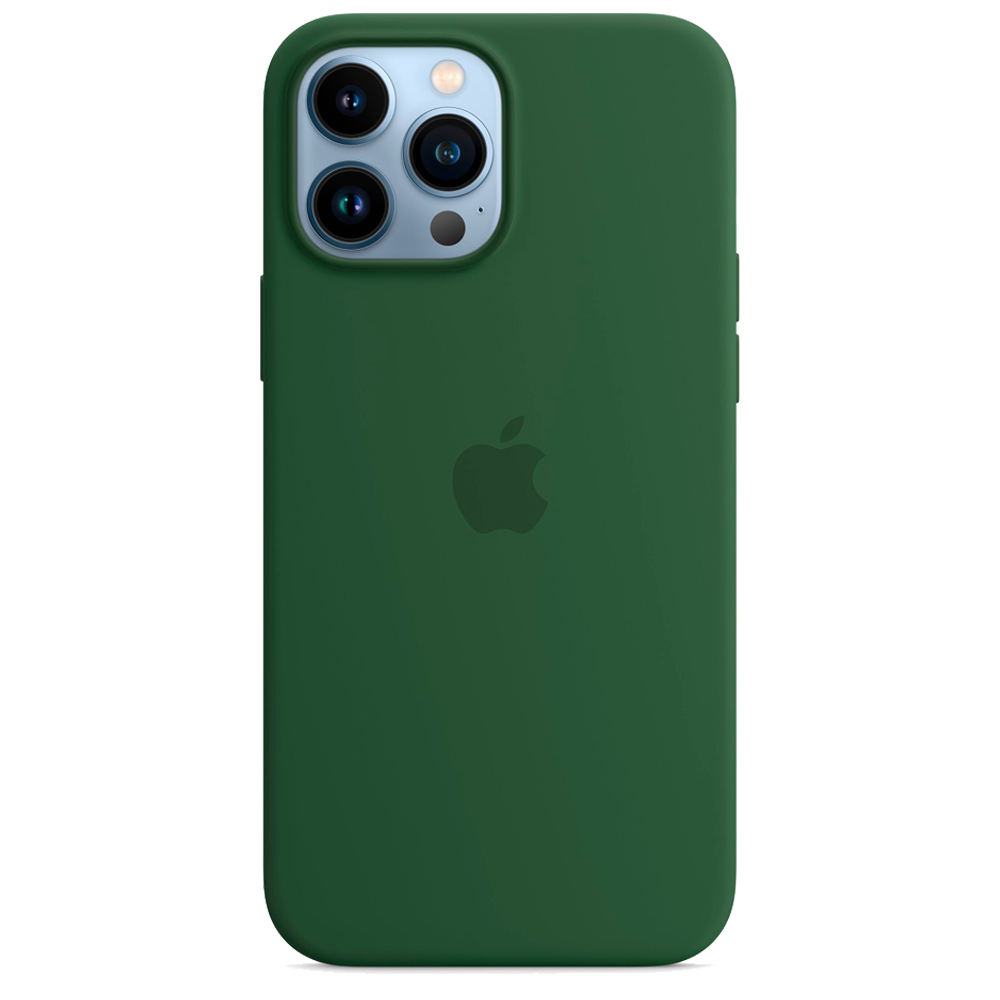 Силиконовый чехол с поддержкой MagSafe Apple Silicone Case для iPhone 13 Pro Max, Clover (Зеленый клевер)