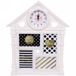 Фоторамка-коллаж 52*41см «Дом», цвет белый, на 4 фото, пластик, с часами