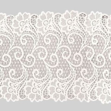 3AR805 Кружево матовое гипюр 18,5см*9,14м (белый)