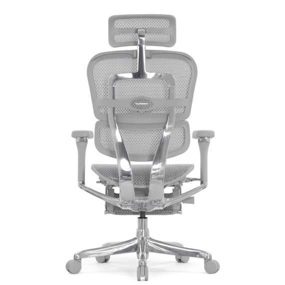 Кресло FALTO Ergohuman Luxury 2 с подножкой ( серый каркас /сетка светлаяT-168-B2 Natural)