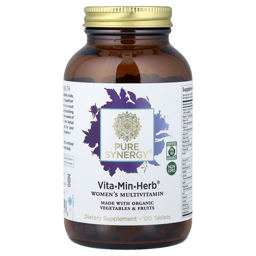 Pure Synergy, Vita-Min-Herb®, мультивитамины для женщин, 120 таблеток